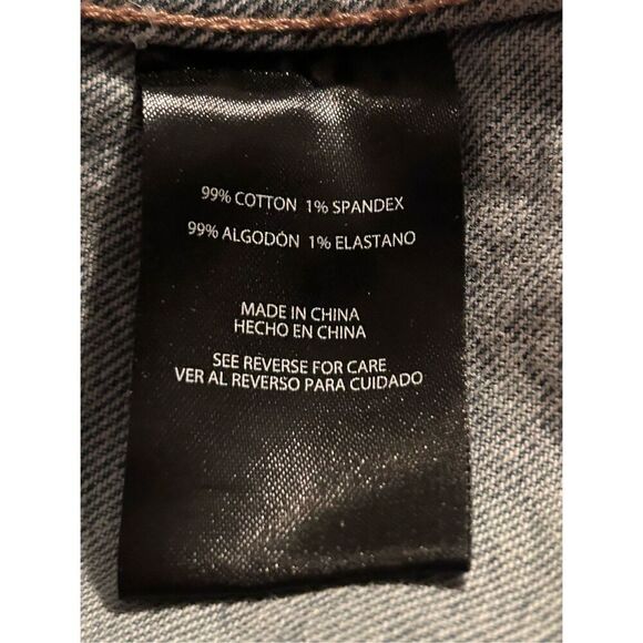 Express Medium Wash Denim Trucker Jacket Size XXL nwt (4727) - Picture 5 of 6